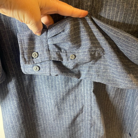 Marmot becka long sleeve pullover half button shirt blue large - Picture 6 of 8